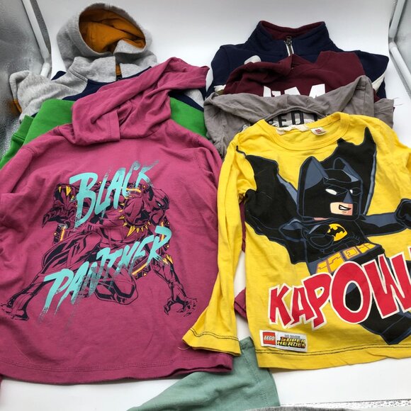 Boys 5T Long Sleeve T Shirts BUNDLE Sweatshirts H&M Oshkosh Gap Mix Fall Winter - Picture 6 of 11